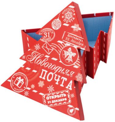 Подарочная коробка Феникс-Презент "Белое на красном"