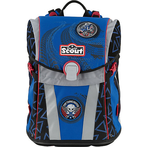 Ранец Scout Sunny Exklusiv Stickys Эвакуатор, с наполнением - синий от Scout