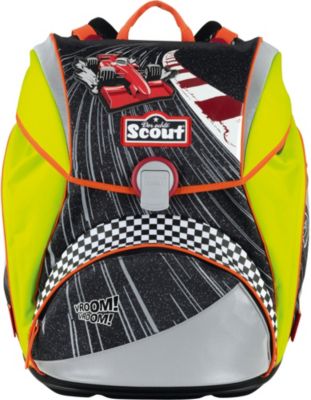 Schulranzenset ALPHA Red Racer, 4-tlg. (Kollektion 2019/2020) orange/schwarz