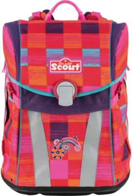 Schulranzenset SUNNY Pink Rainbow, 4-tlg. (Kollektion 2019) orange-kombi