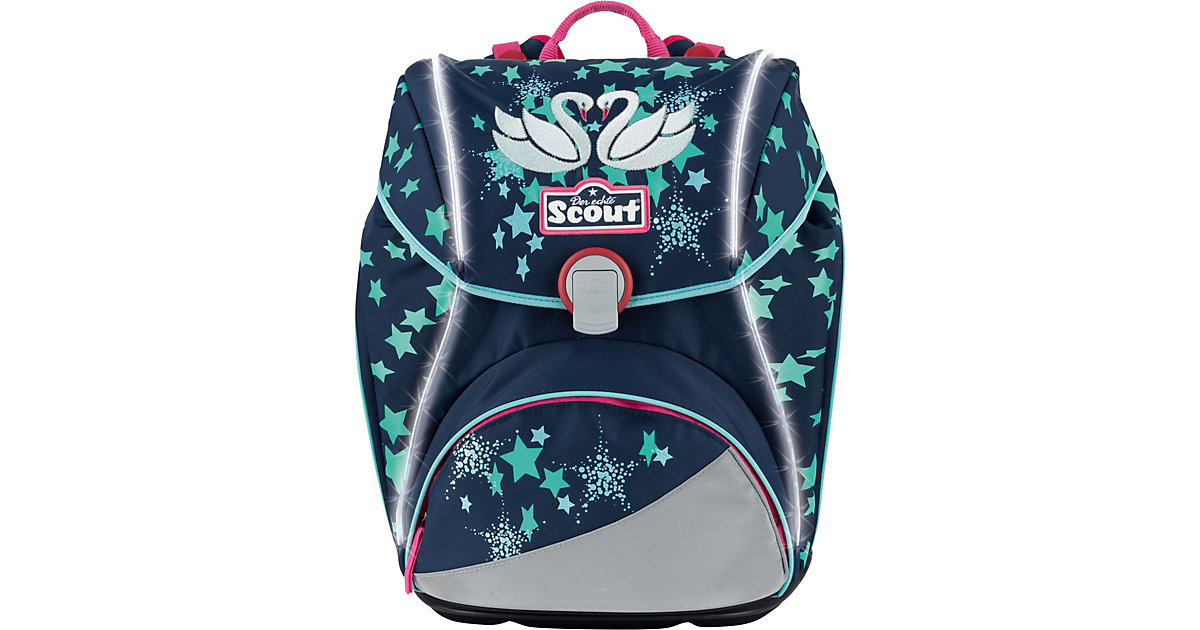SCOUT · Schulranzenset ALPHA EXKLUSIV SAFETY LIGHT Silver Swan, 4-tlg. (Kollektion 2019) SCOUT · Schulranzenset ALPHA EXKLUSIV SAFETY LIGHT Silver Swan, 4-tlg. (Kollektion 2019)