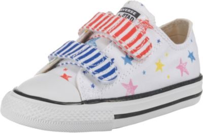 Baby Sneakers Low CTAS 2V OX WHITEFIERY REDBLACK für Mädchen, Sterne, CONVERSE Baby Sneakers Low CTAS 2V OX WHITEFIERY REDBLACK für Mädchen, Sterne, CONVERSE