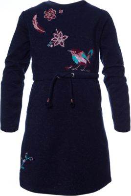 Kinder Sweatkleid aus Glitzerware dunkelblau Gr. 104 Mdchen Kleinkinder