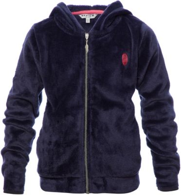 Plschjacke mit Kapuze dunkelblau Gr. 92 Mdchen Kleinkinder