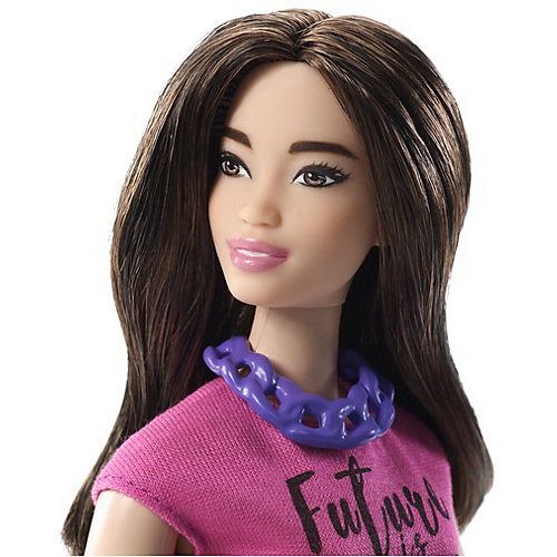Кукла Barbie "Игра с модой" в розовом топе и красных шортах, 29 см от Mattel