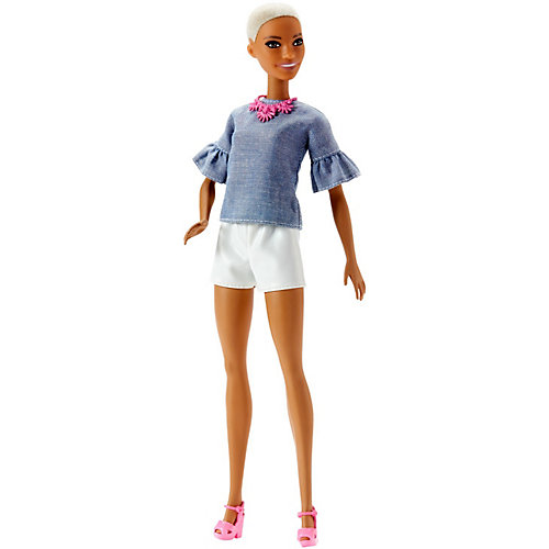 Кукла Barbie "Игра с модой" в джинсовом топе и белых шортах, 29 см от Mattel