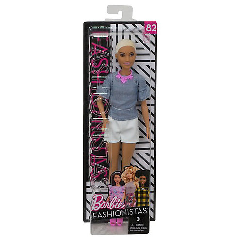 Кукла Barbie "Игра с модой" в джинсовом топе и белых шортах, 29 см от Mattel