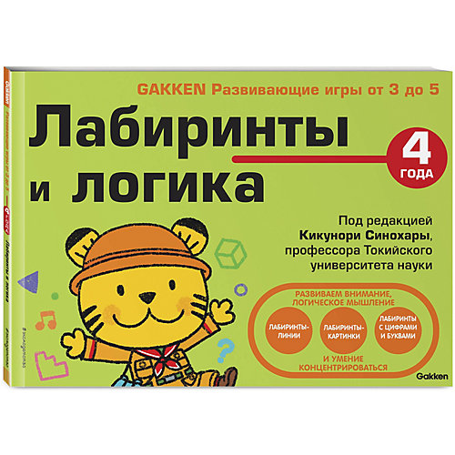 Развивающие игры "Gakken" Лабиринты и логика, от 4 лет от Эксмо