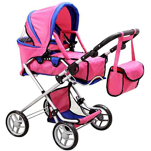 Коляска для кукол Buggy Boom, малиново-синяя от Buggy Boom