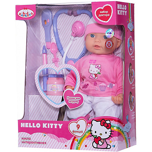 Кукла-пупс Карапуз Hello Kittyс набором доктора, 40 см, 9 функций от Карапуз