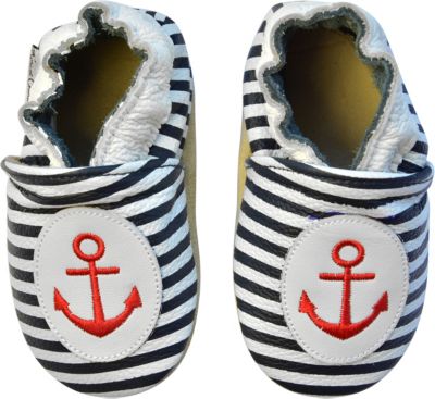 Krabbelschuhe ANCHOR RED, Classic Z blau/wei� Gr. 24/25
