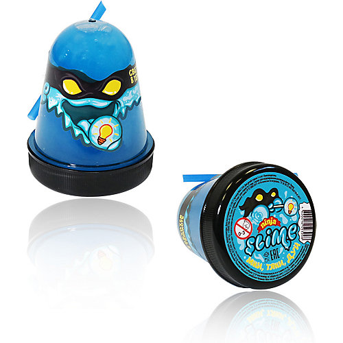 Лизун Slime Ninja светится в темноте, синий от Волшебный мир