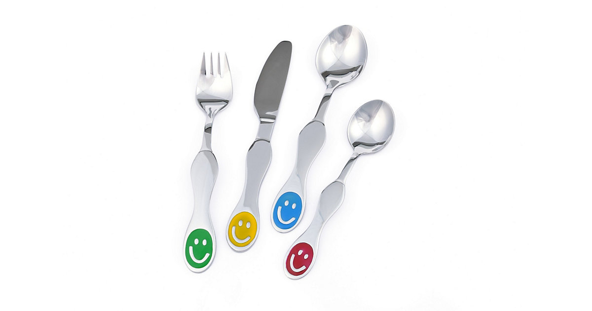 GRÄWE · 4-tlg. Kinder-Besteck ´´Smiley´´ GRÄWE · 4-tlg. Kinder-Besteck ´´Smiley´´